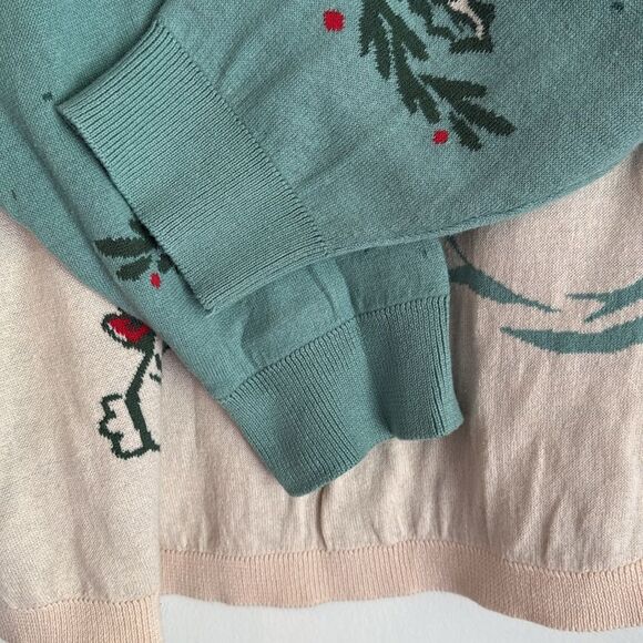 Disneyland Resort Mickey Mouse Holiday Spirit Jersey Sweater Size Large Blue - Picture 7 of 7